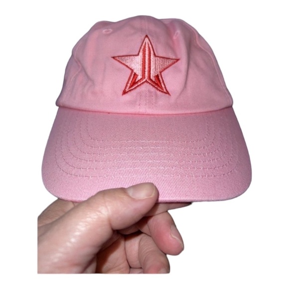 JEFFREE STAR Cosmetics Pink Embroidered Logo Adjustable Baseball Hat - Picture 1 of 7